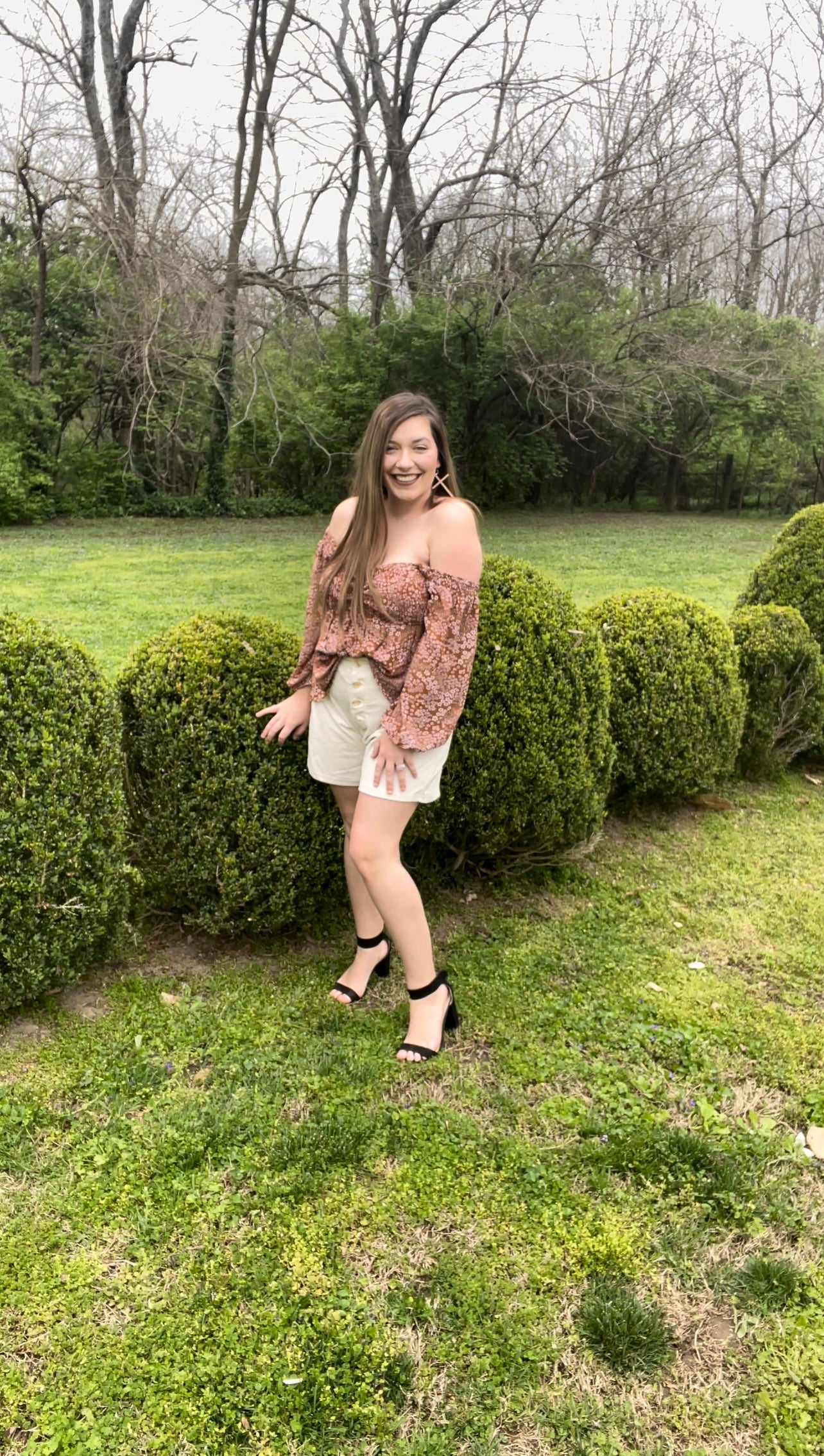 Floral sheer top