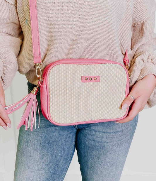 Silvia Straw Cross Body Bag